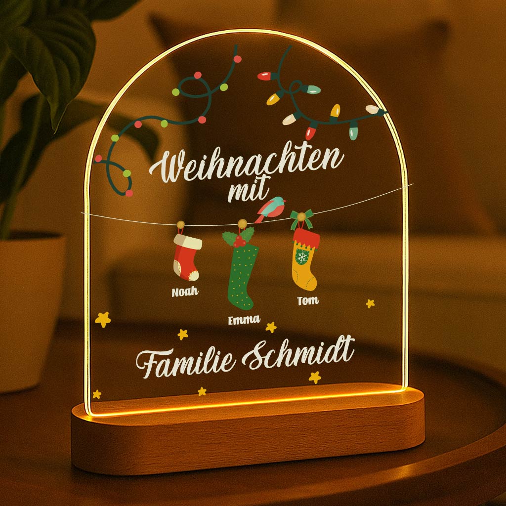 Weihnachten mit Familie - Led-lampe