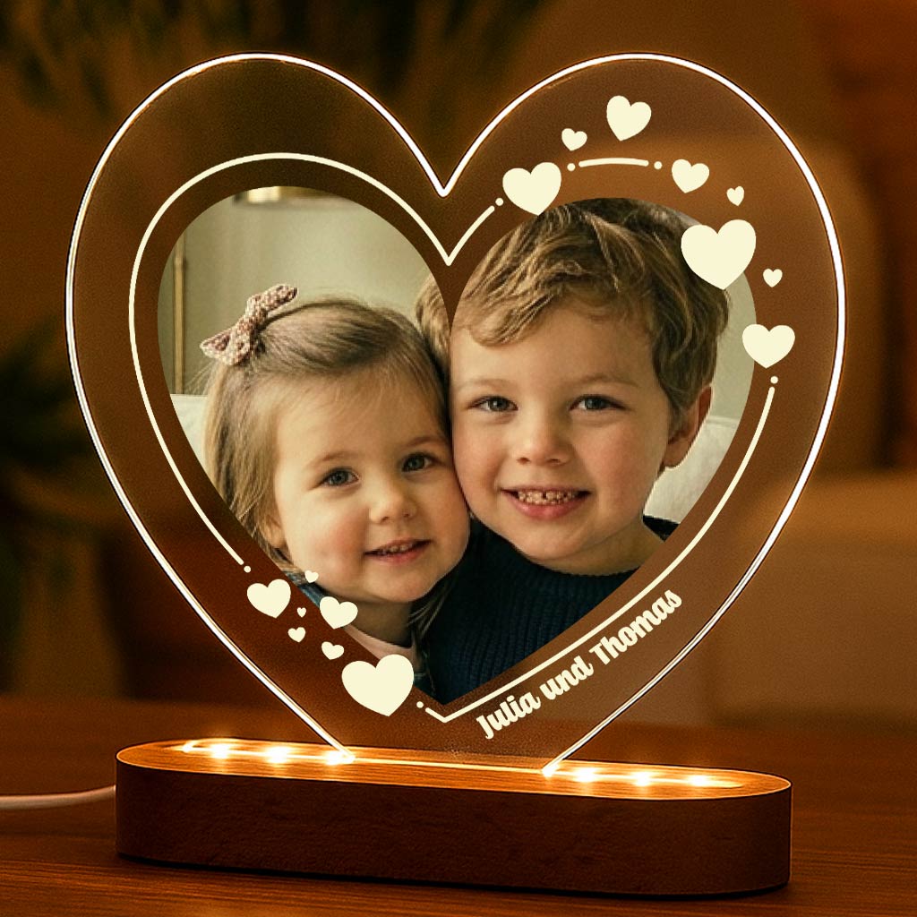 Herz-LED-Lampe mit Foto