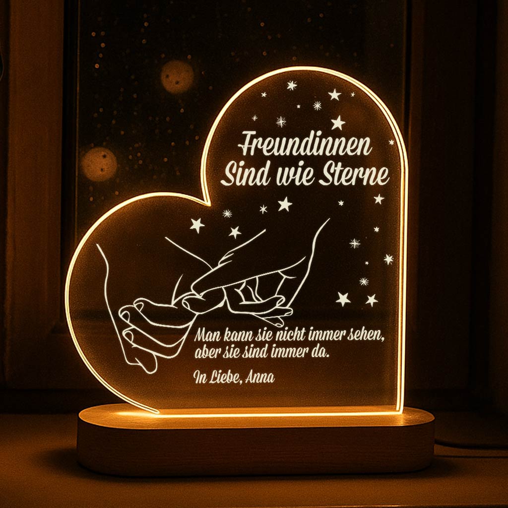 Freundinnen sind wie Sterne - Led-lampe