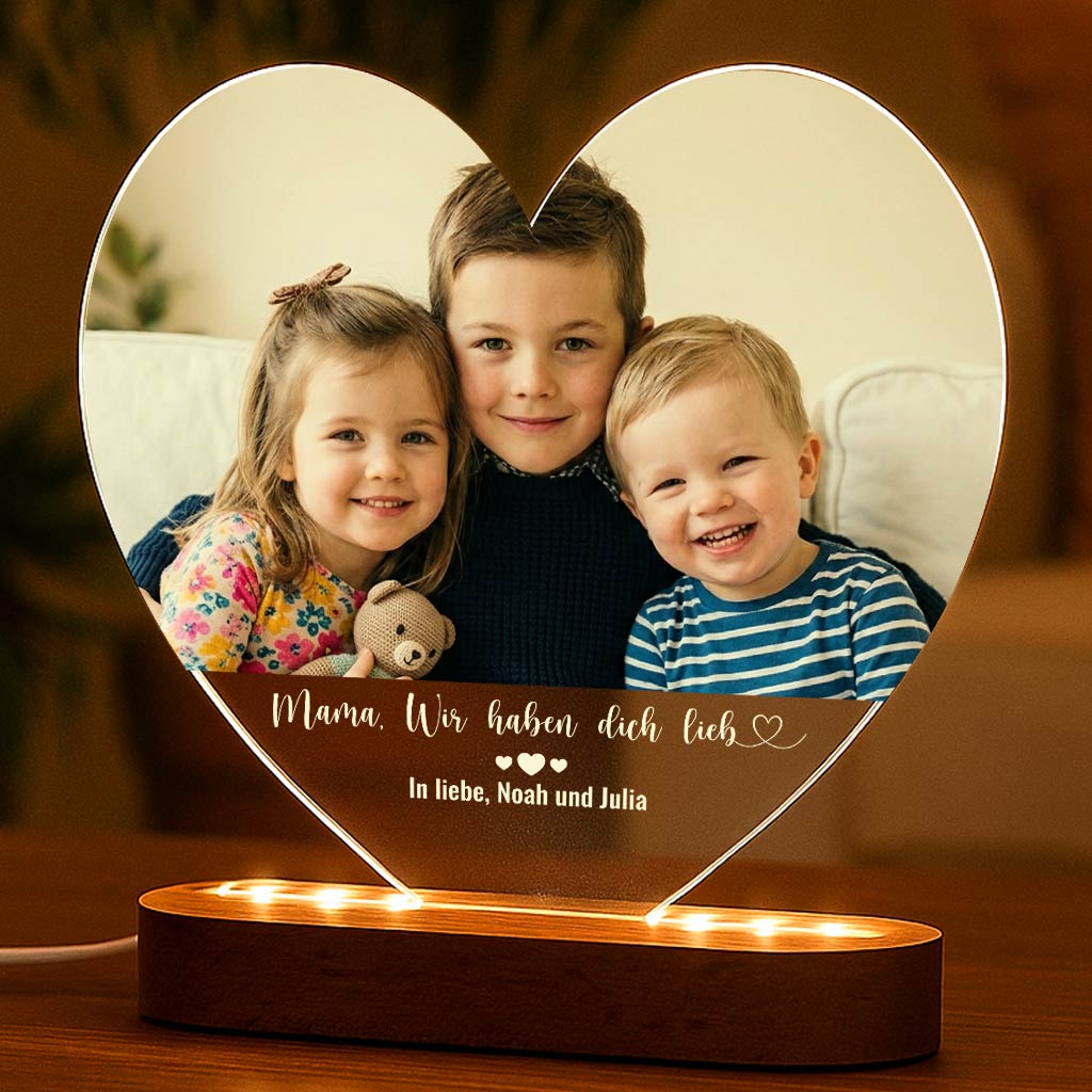 Wir haben dich lieb – Fotolampe