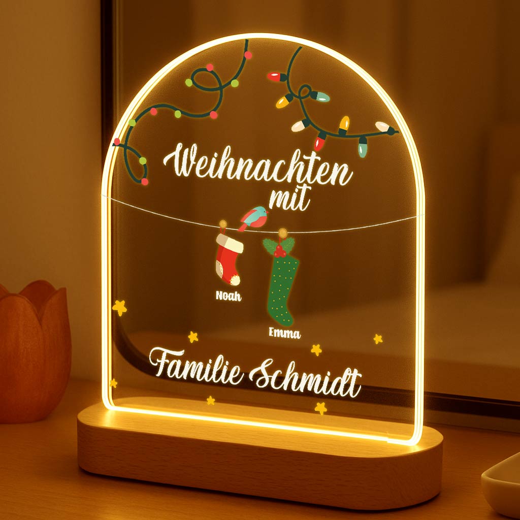 Weihnachten mit Familie - Led-lampe