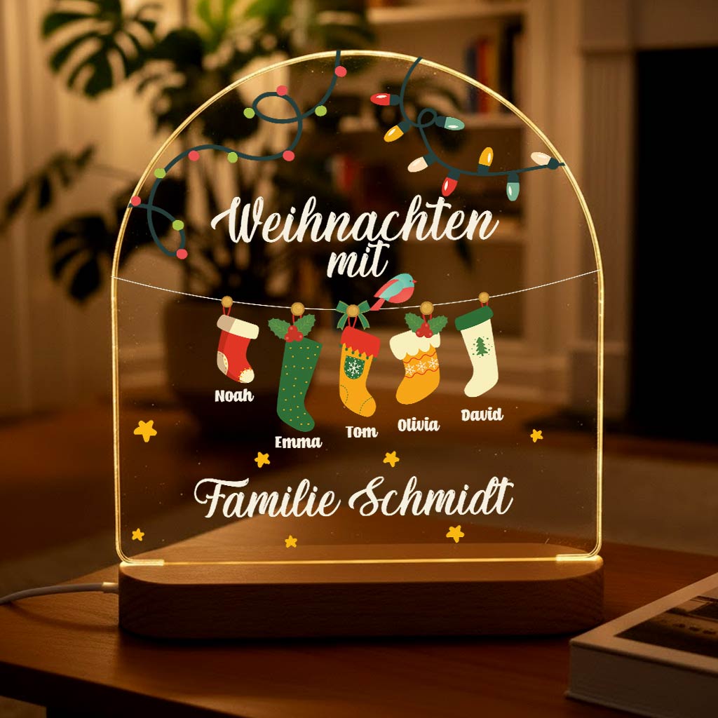 Weihnachten mit Familie - Led-lampe