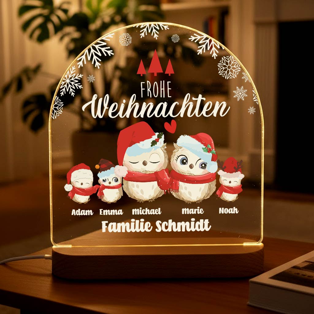 Niedliche Vogelfamilie - Led-lampe