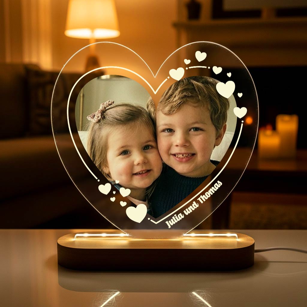 Herz-LED-Lampe mit Foto