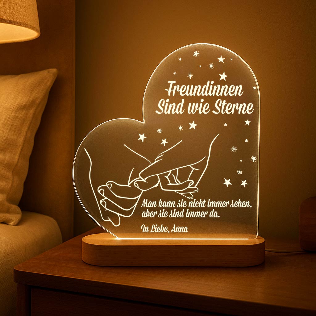 Freundinnen sind wie Sterne - Led-lampe