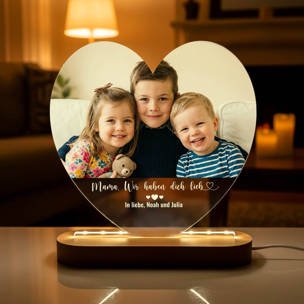 Wir haben dich lieb – Fotolampe