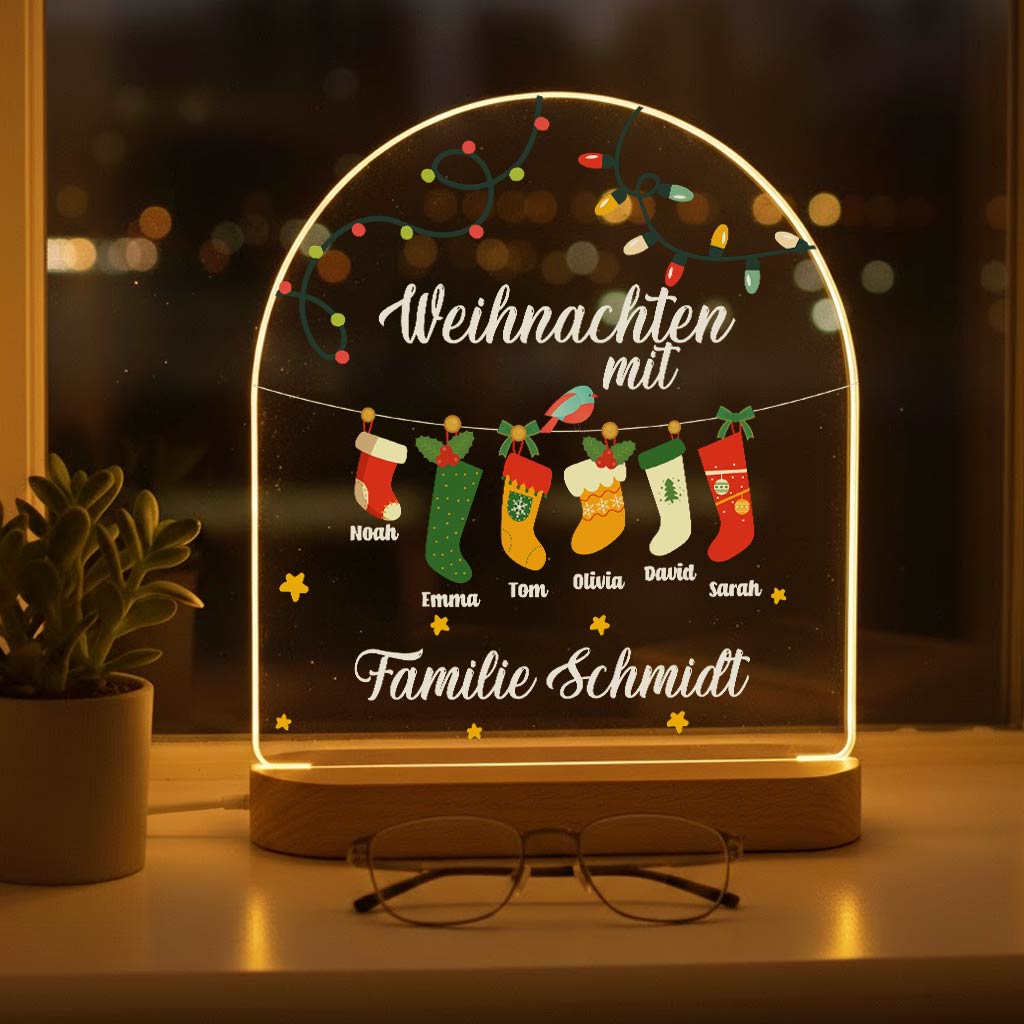 Weihnachten mit Familie - Led-lampe