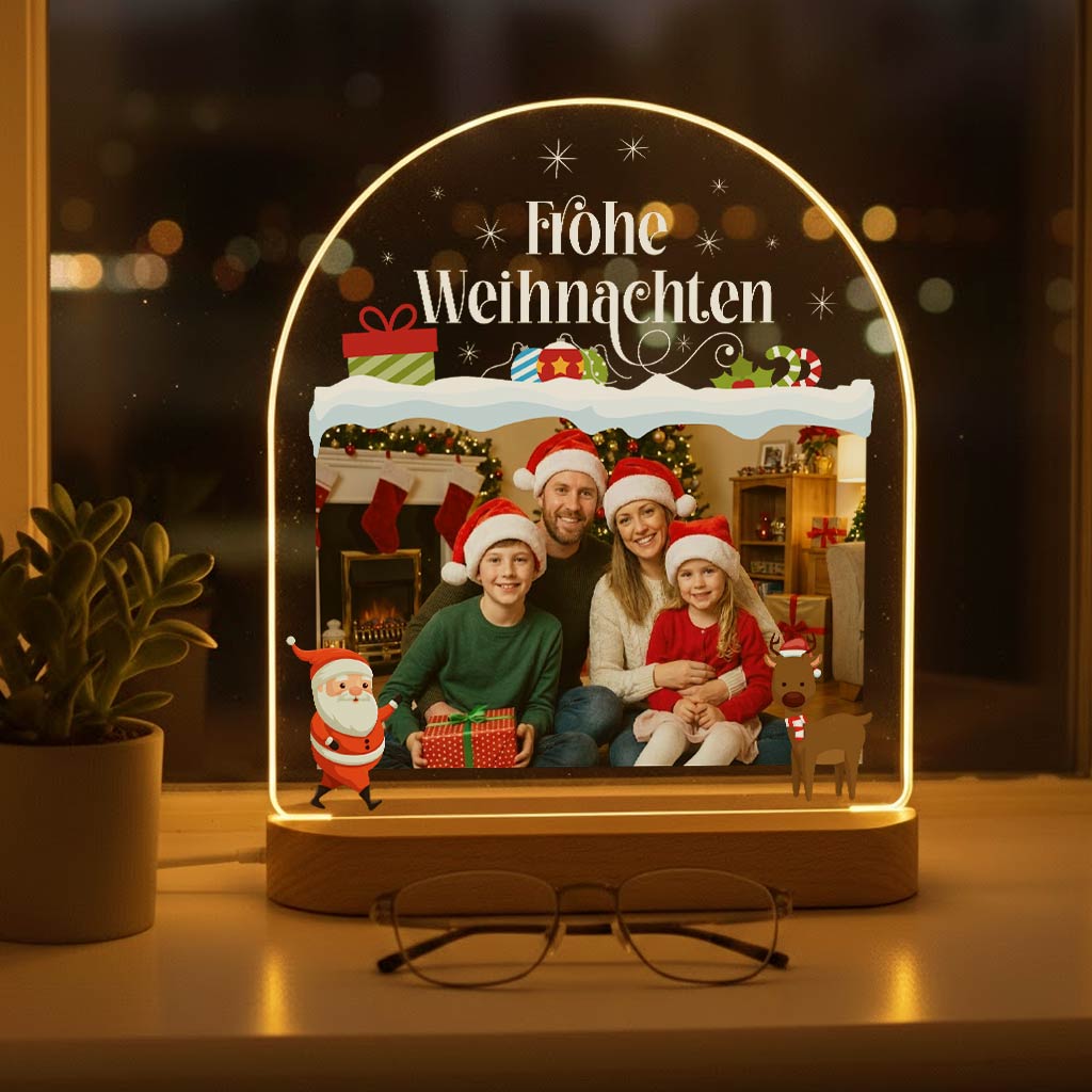 Frohe Weihnachten Fotolampe