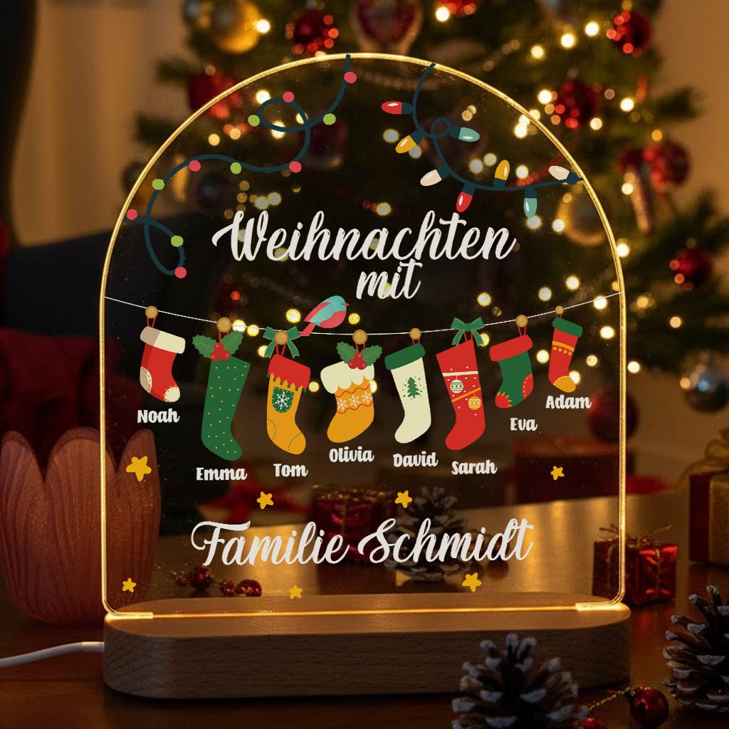 Weihnachten mit Familie - Led-lampe