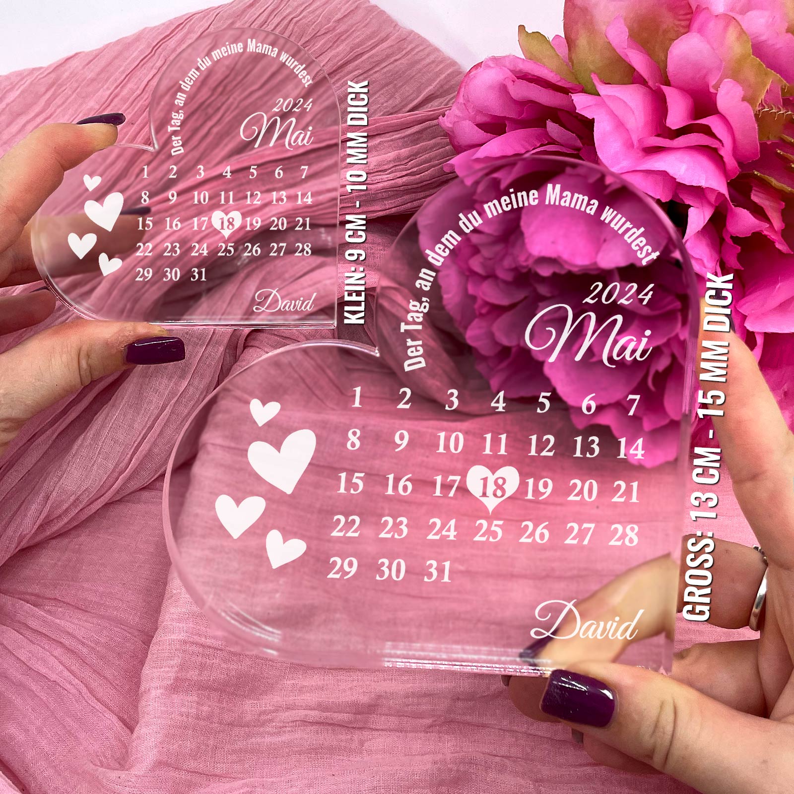 Bester Tag überhaupt - Herz aus Acrylglas