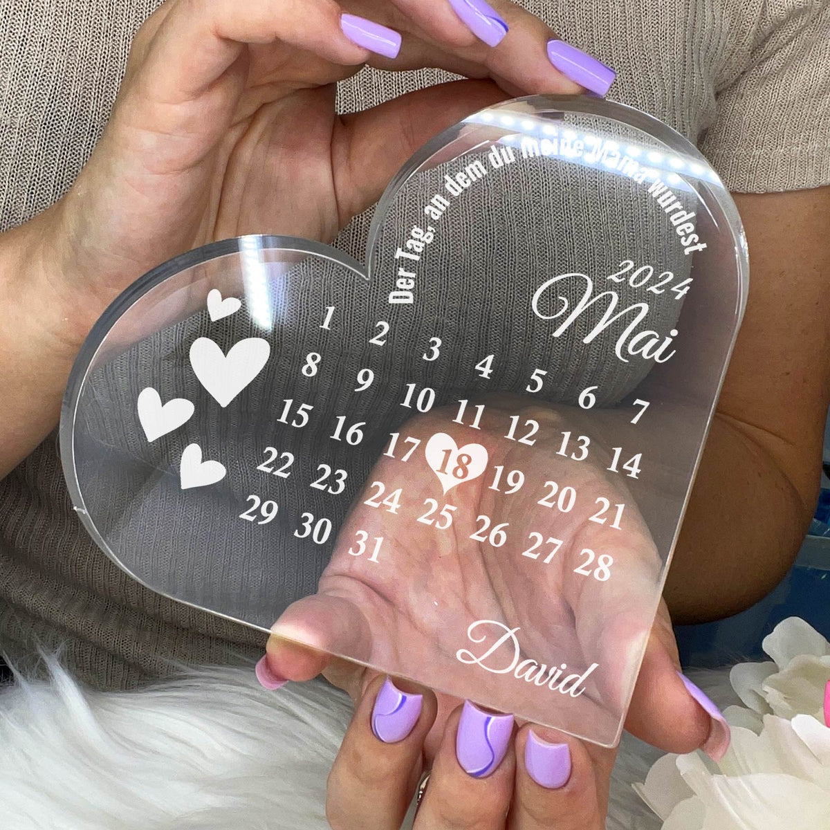 Bester Tag überhaupt - Herz aus Acrylglas