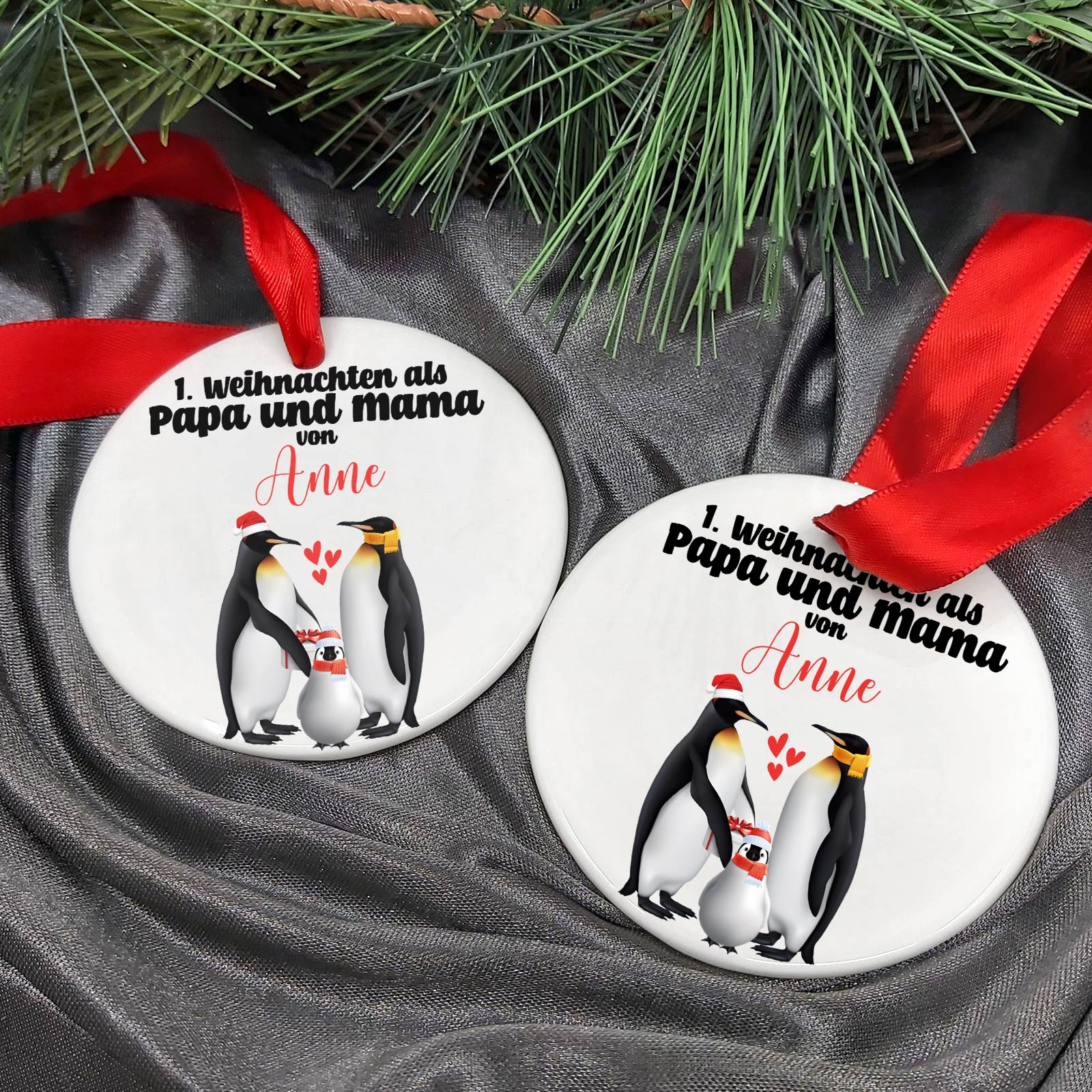 1. Weihnachten als Mama und Papa - Weihnachtsdeko aus Keramik