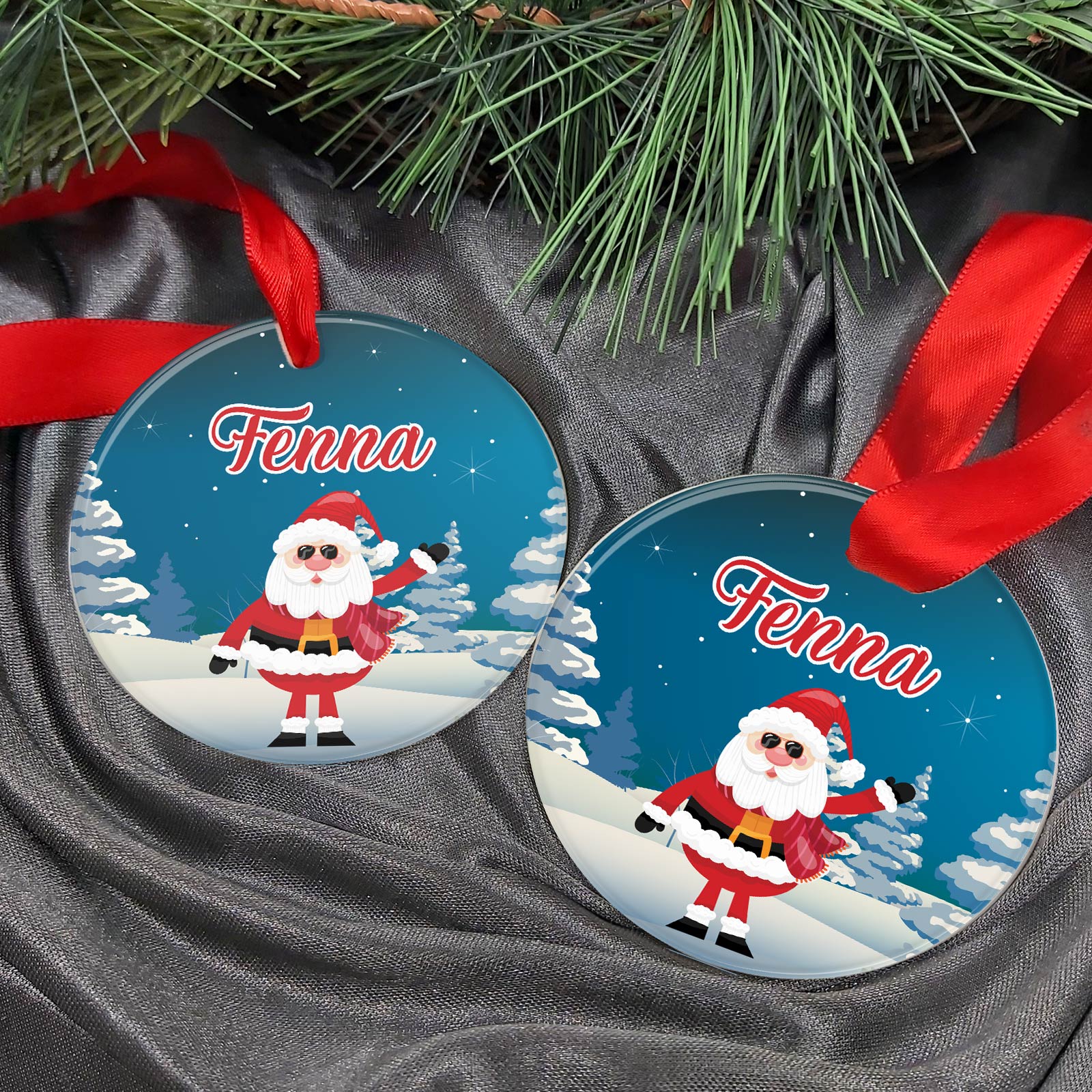 Personalisierter Weihnachtsmann -  Weihnachtsdeko aus Keramik