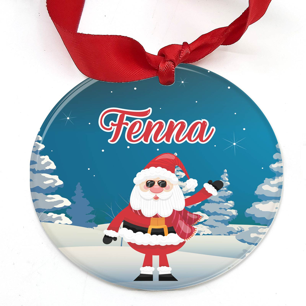 Personalisierter Weihnachtsmann -  Weihnachtsdeko aus Keramik