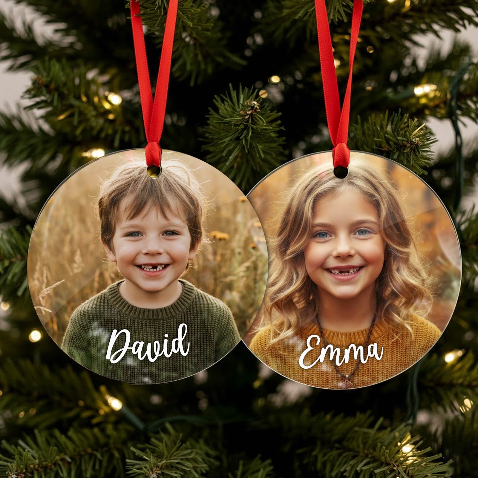 Personalisierte Foto-Weihnachtskugeln