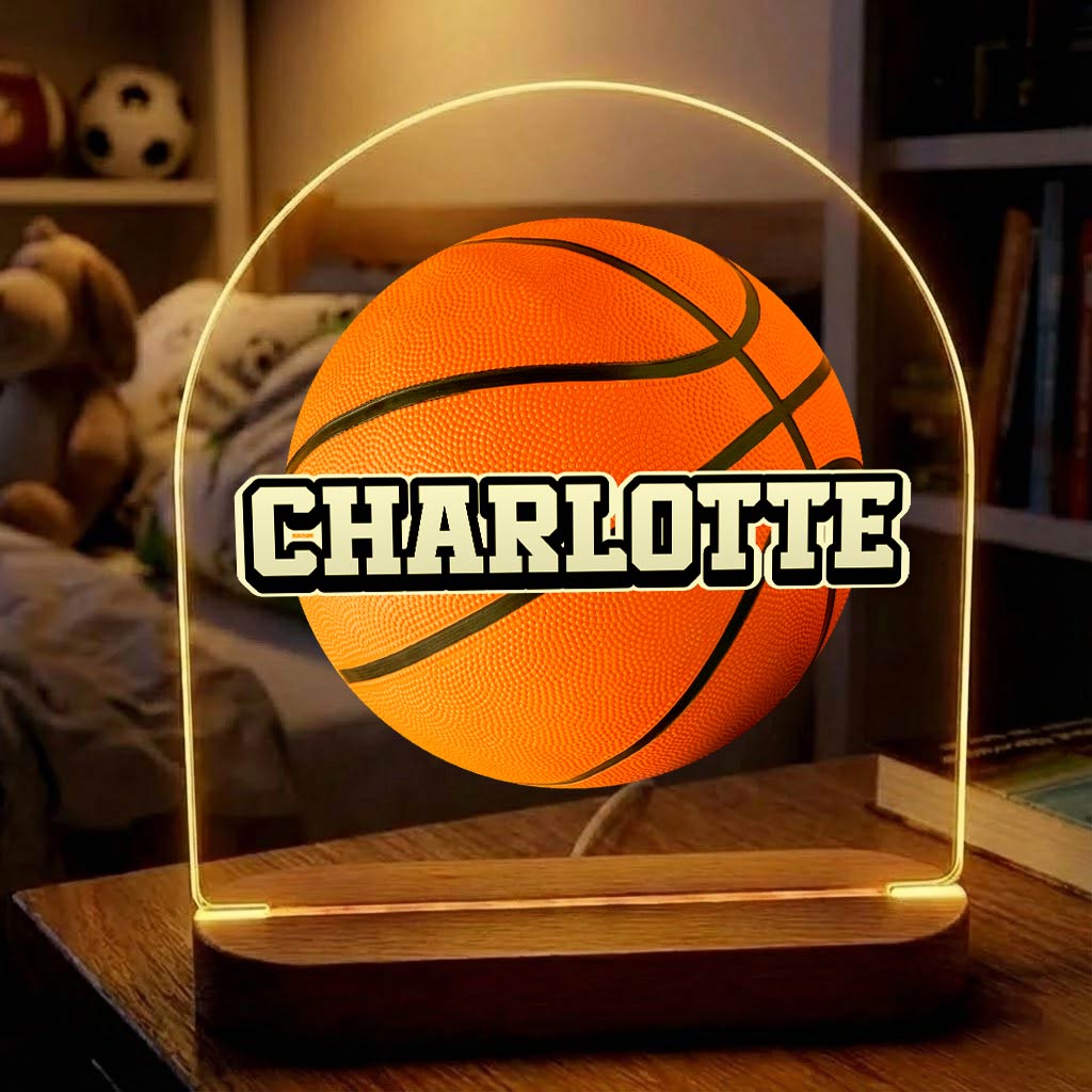 Basketball-Lampe mit eigenem Namen!