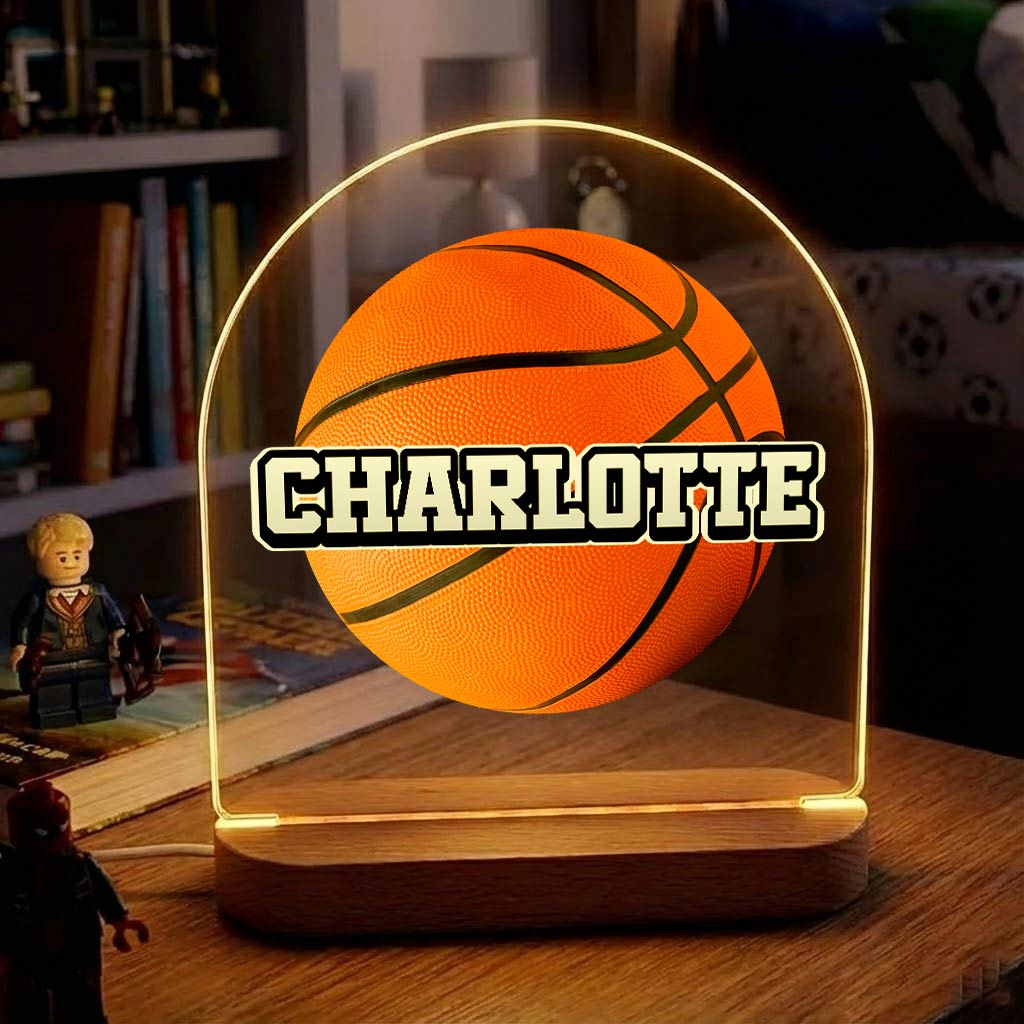 Basketball-Lampe mit eigenem Namen!