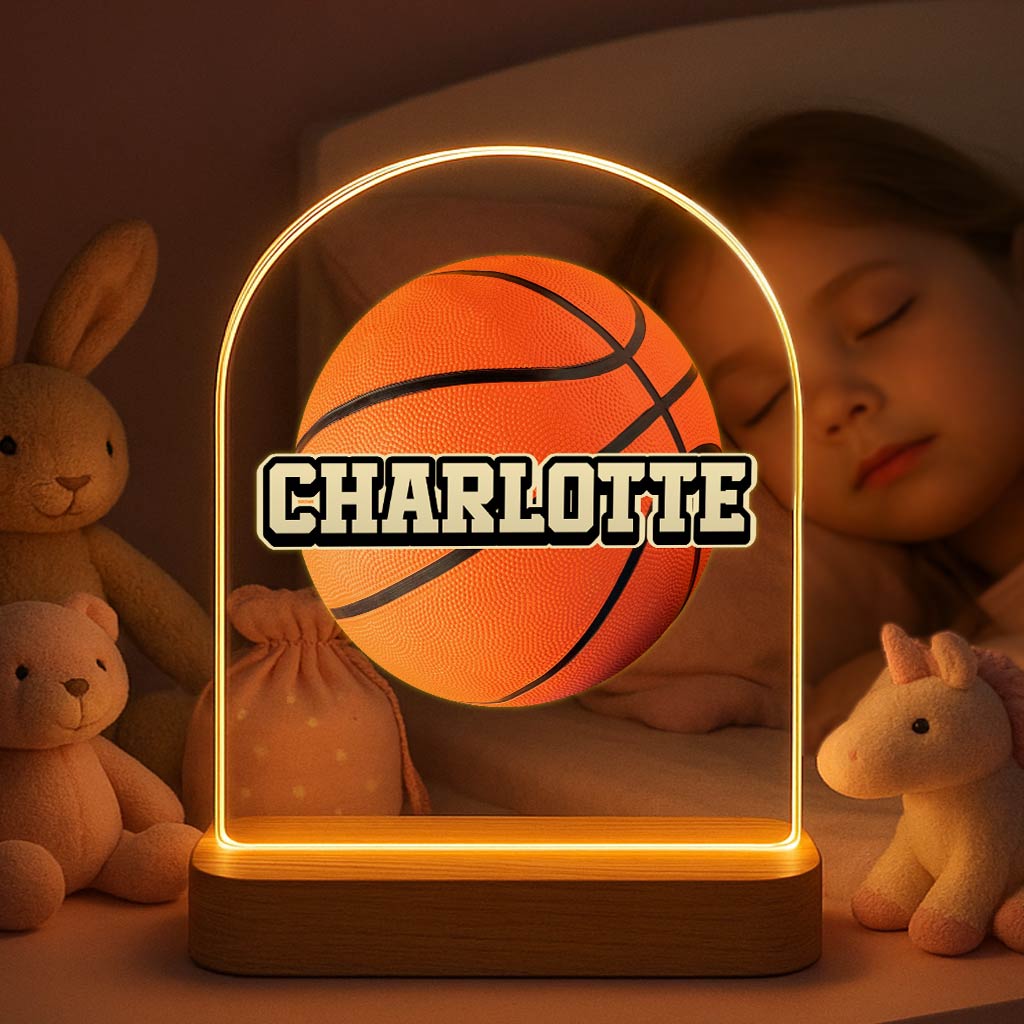 Basketball-Lampe mit eigenem Namen!