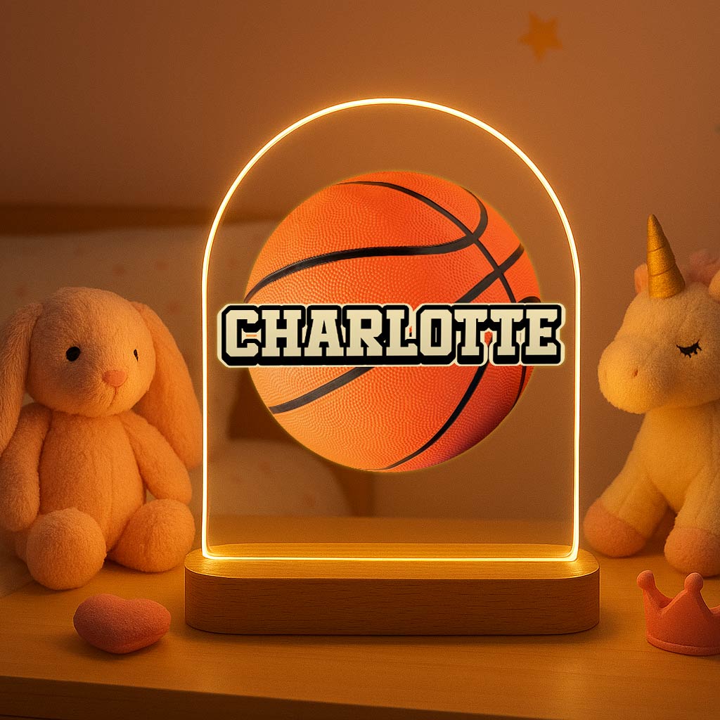 Basketball-Lampe mit eigenem Namen!