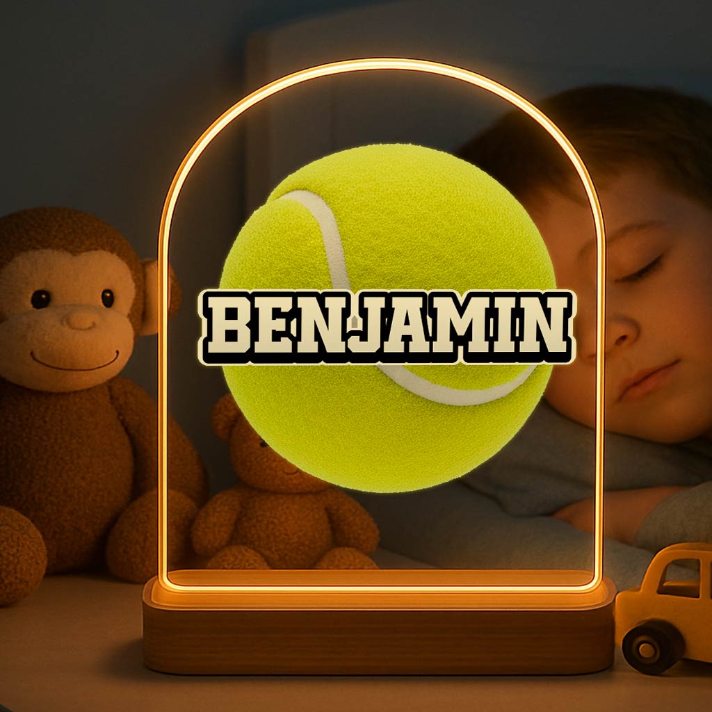 Tennis-Lampe mit eigenem Namen!
