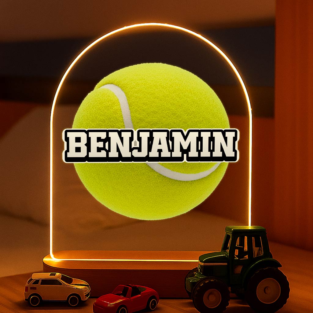 Tennis-Lampe mit eigenem Namen!