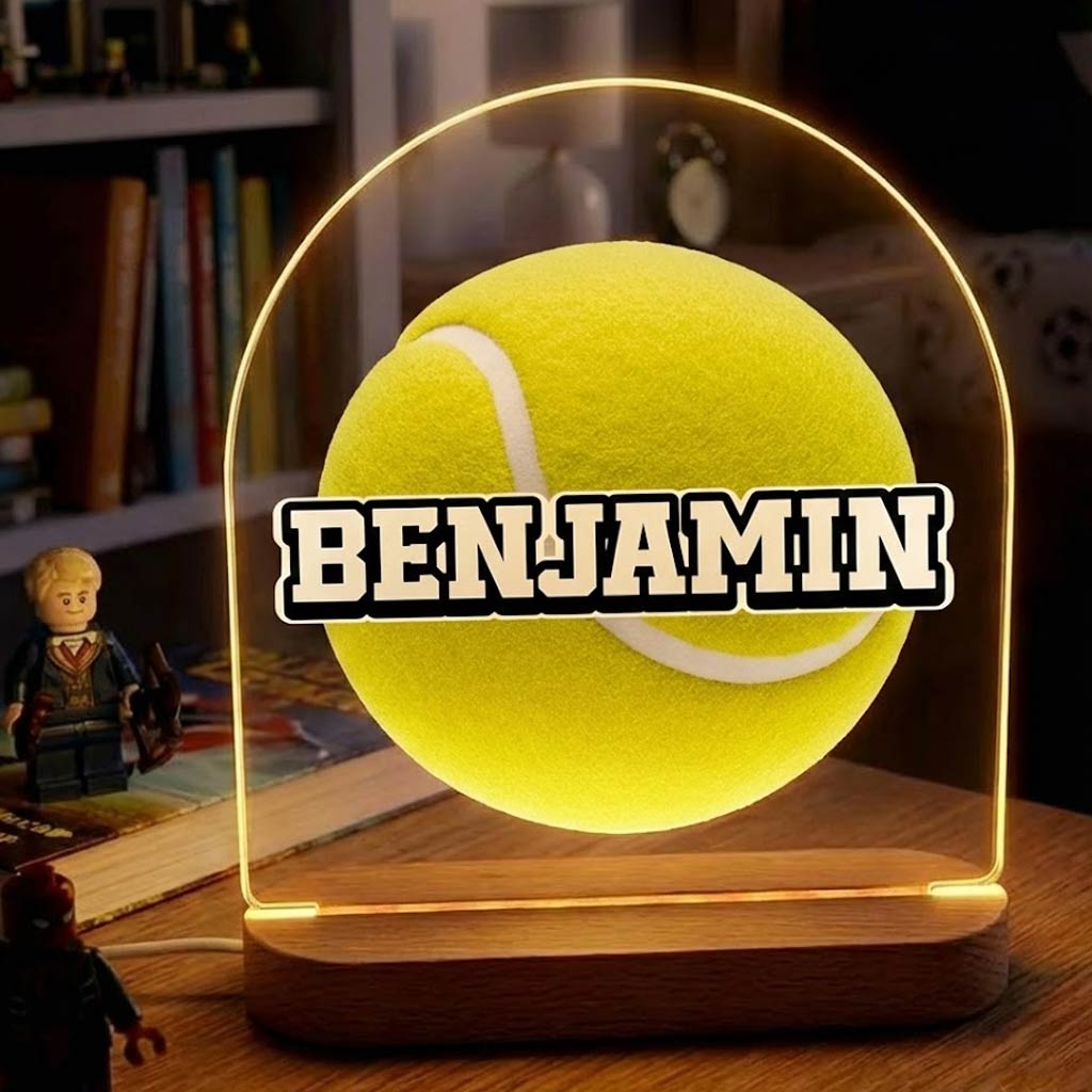 Tennis-Lampe mit eigenem Namen!