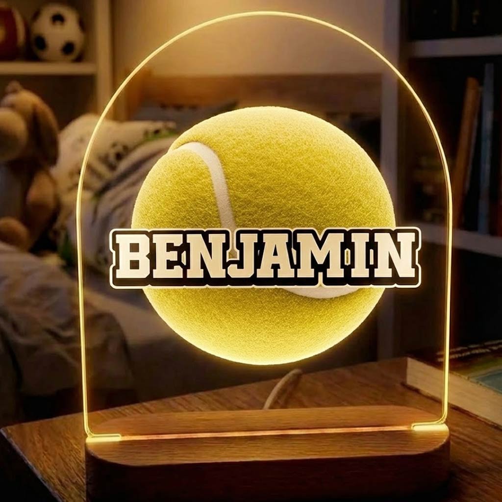 Tennis-Lampe mit eigenem Namen!