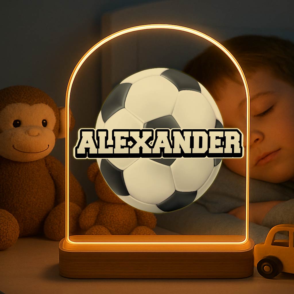 Fußball-Lampe mit eigenem Namen!