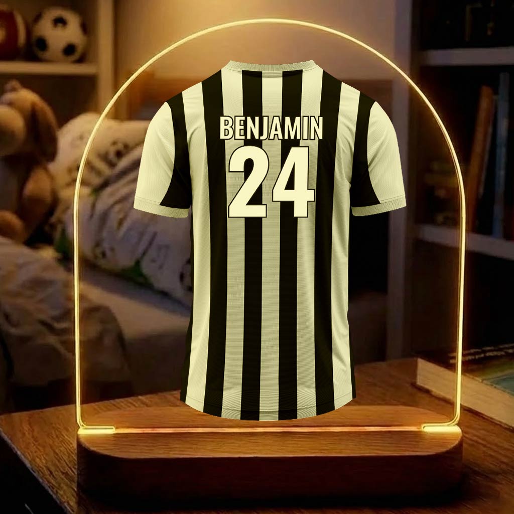 Fußballtrikot-Lampe mit eigenem Namen und Nummer!