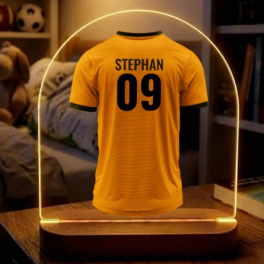 Fußballtrikot-Lampe mit eigenem Namen und Nummer!
