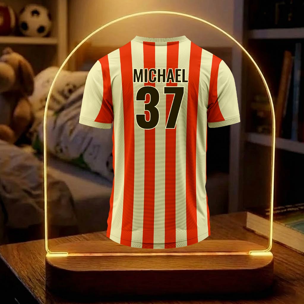 Fußballtrikot-Lampe mit eigenem Namen und Nummer!