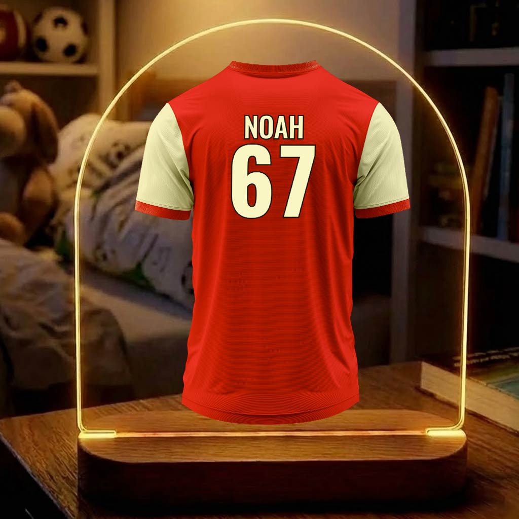 Fußballtrikot-Lampe mit eigenem Namen und Nummer!