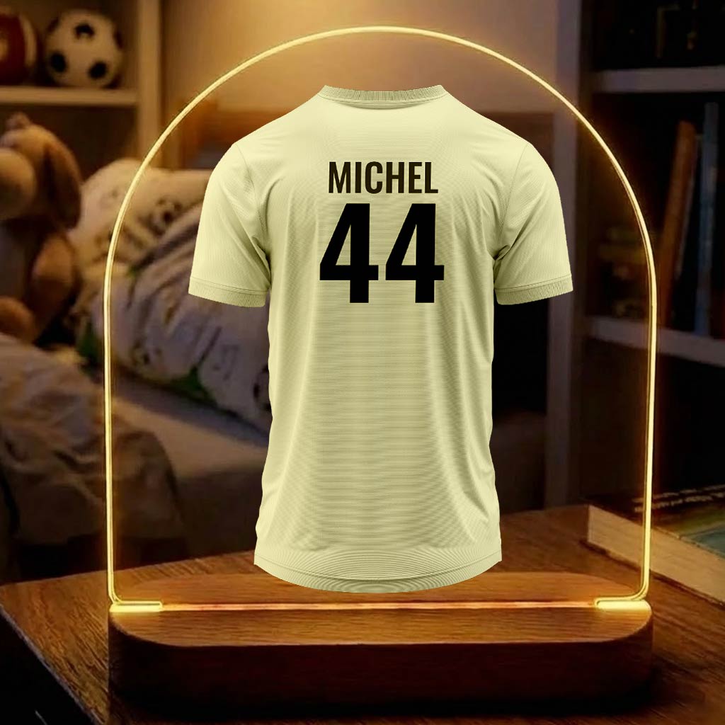 Fußballtrikot-Lampe mit eigenem Namen und Nummer!