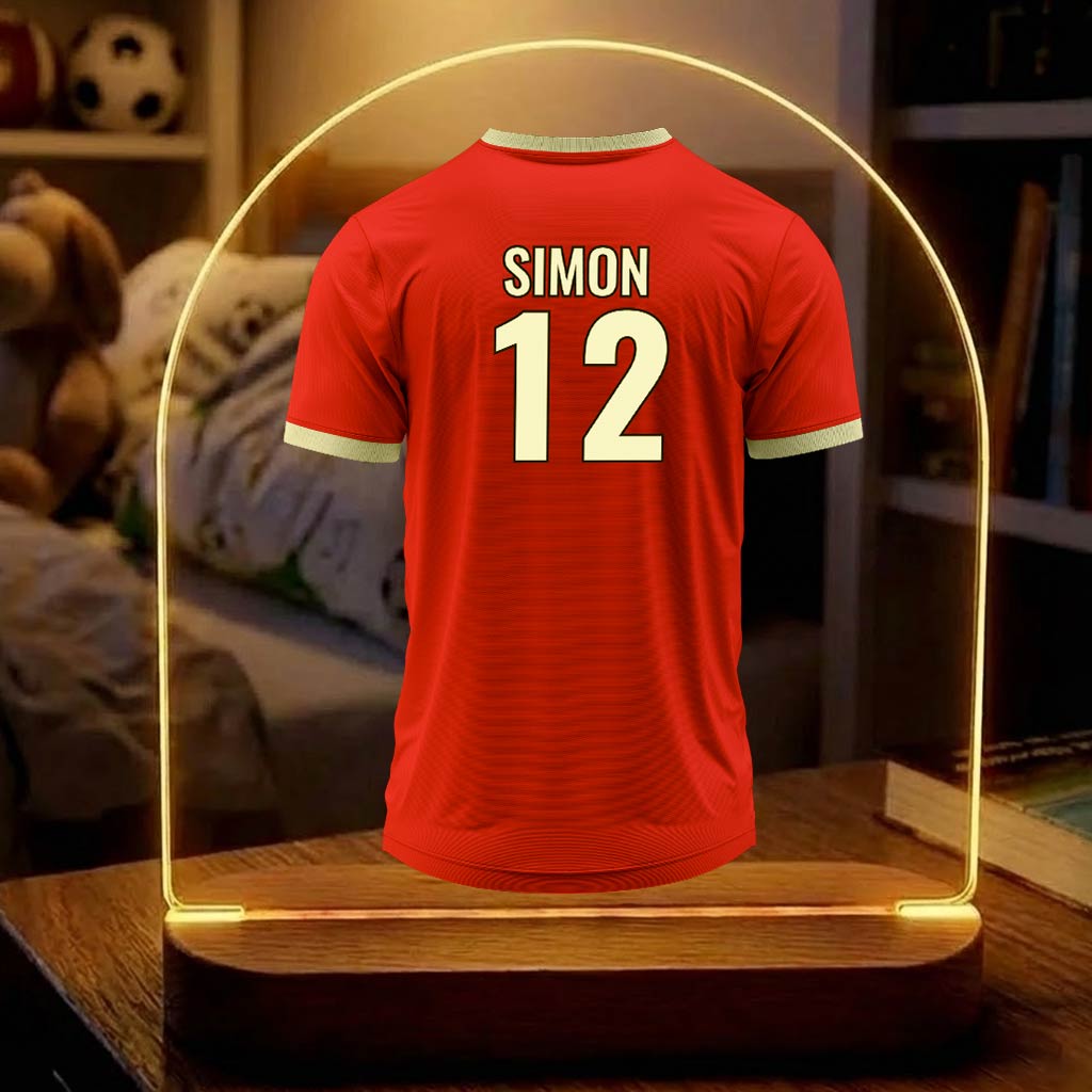 Fußballtrikot-Lampe mit eigenem Namen und Nummer!