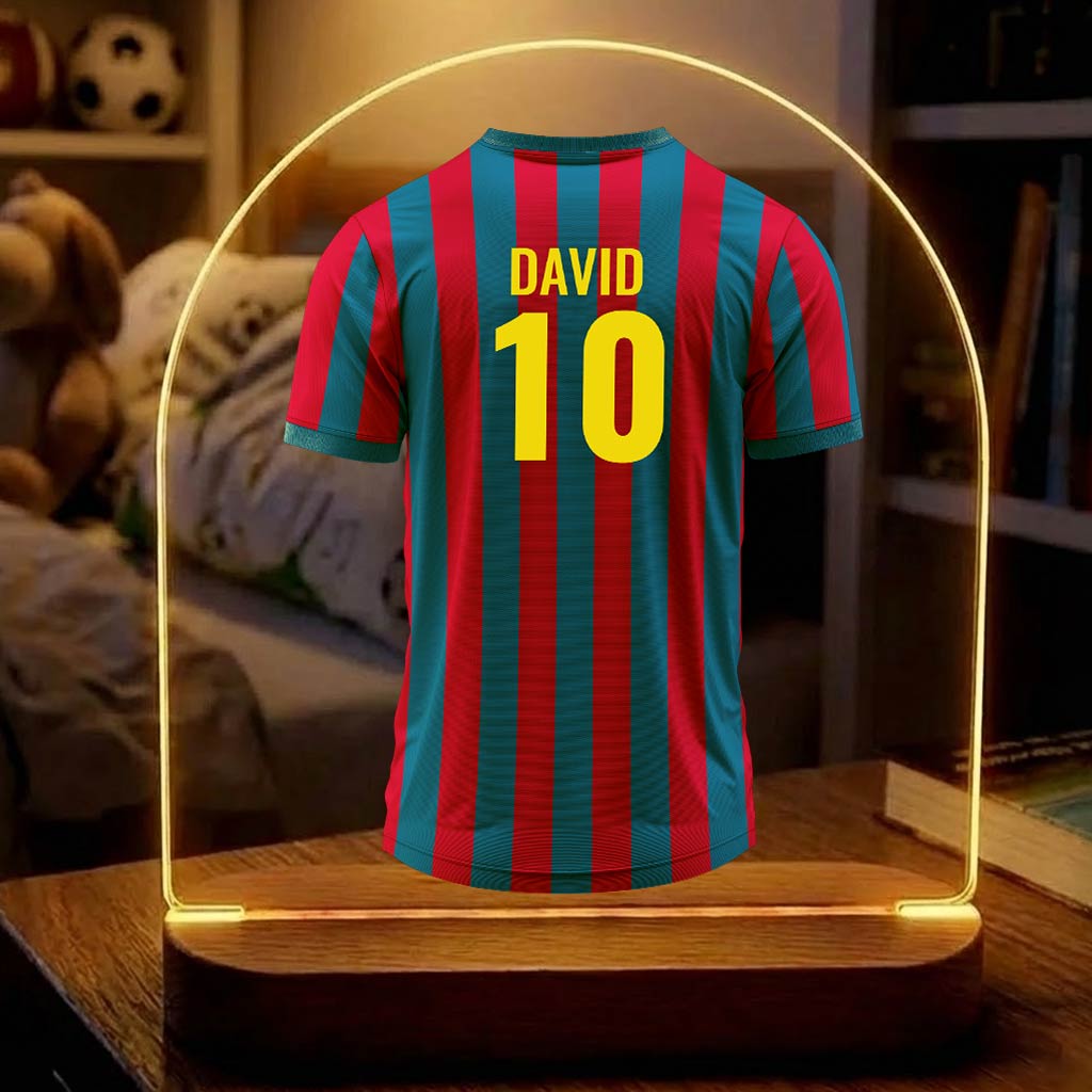 Fußballtrikot-Lampe mit eigenem Namen und Nummer!