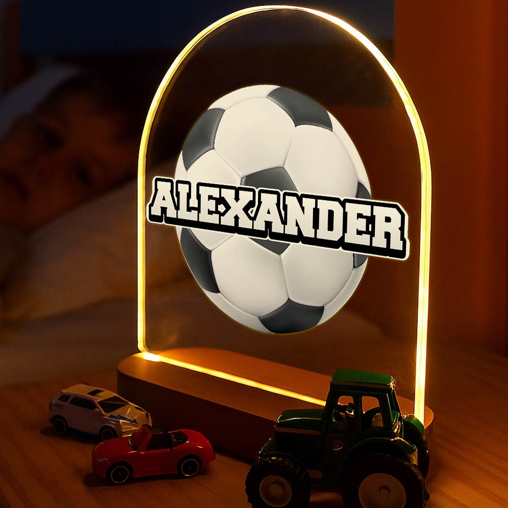 Fußball-Lampe mit eigenem Namen!