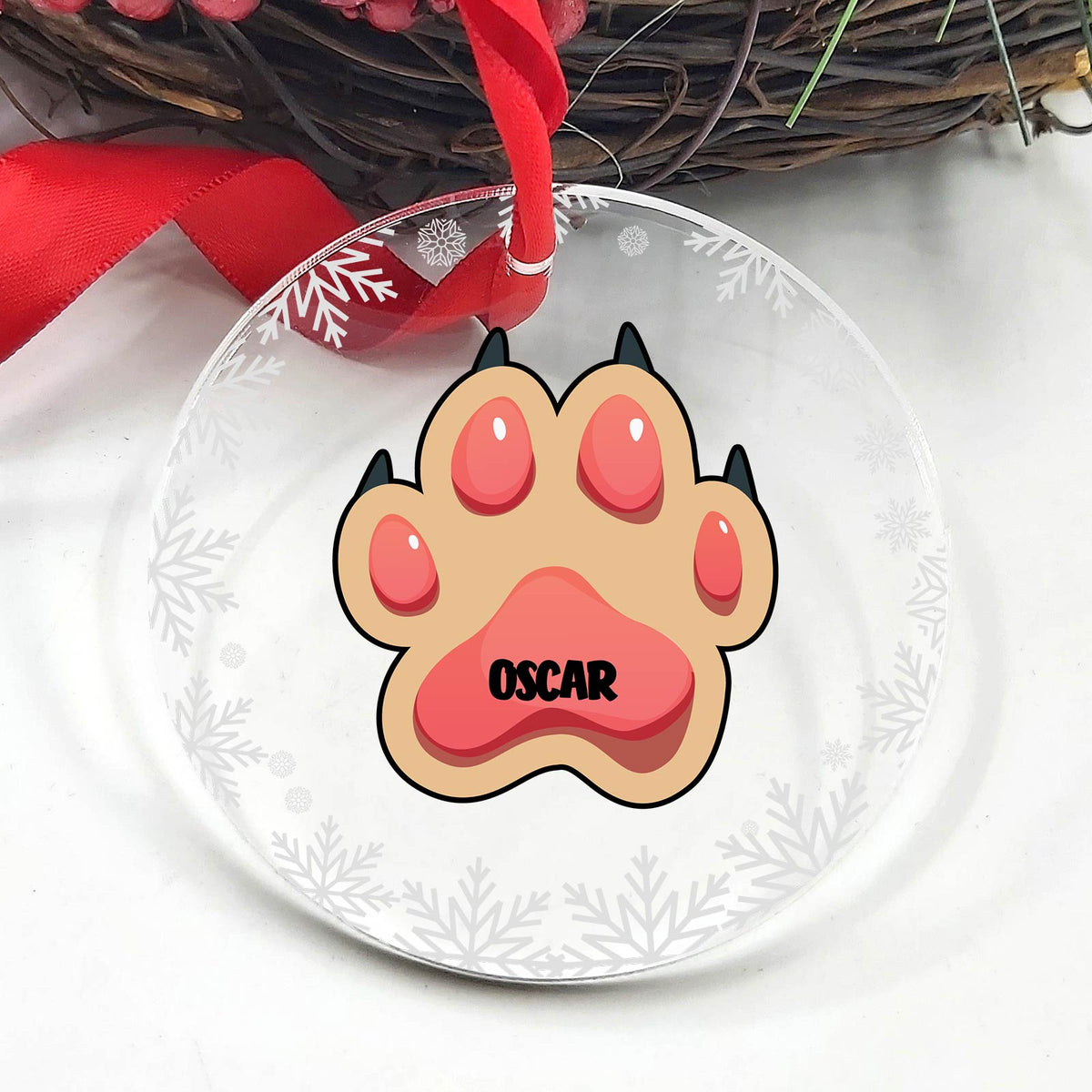 Weihnachtsdeko mit Tatzn und eingraviertem Namen