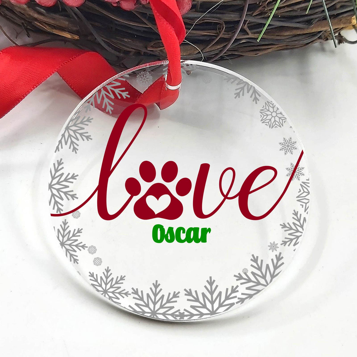 Liebe hat 4 Beine - Weihnachtsdeko aus Plexiglas