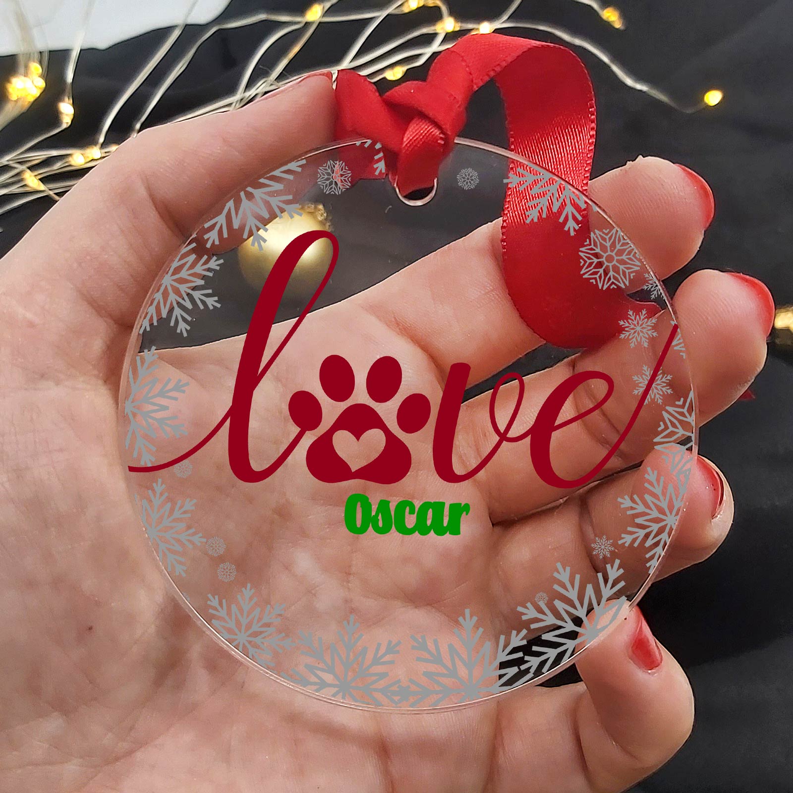 Liebe hat 4 Beine - Weihnachtsdeko aus Plexiglas