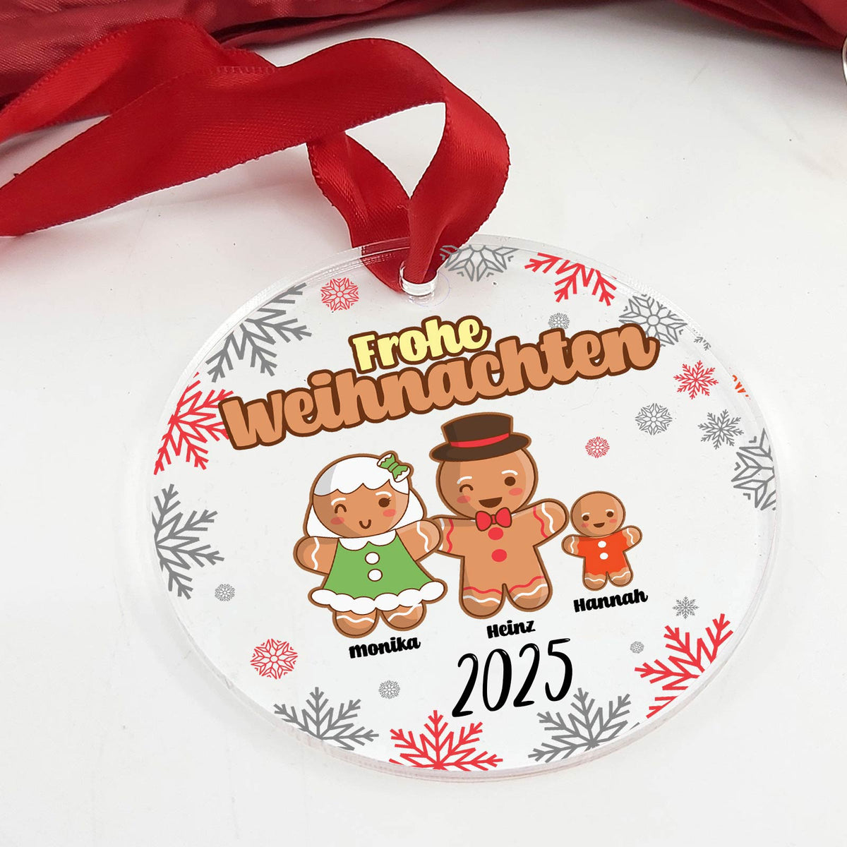 Lebkuchen Familie - Plexiglas Weihnachtsdeko
