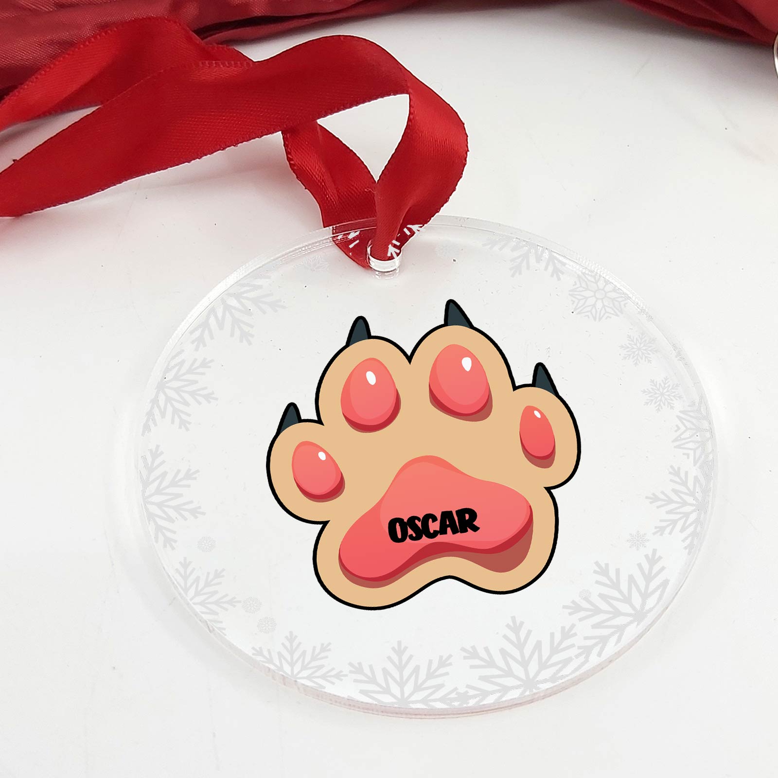 Weihnachtsdeko mit Tatzn und eingraviertem Namen