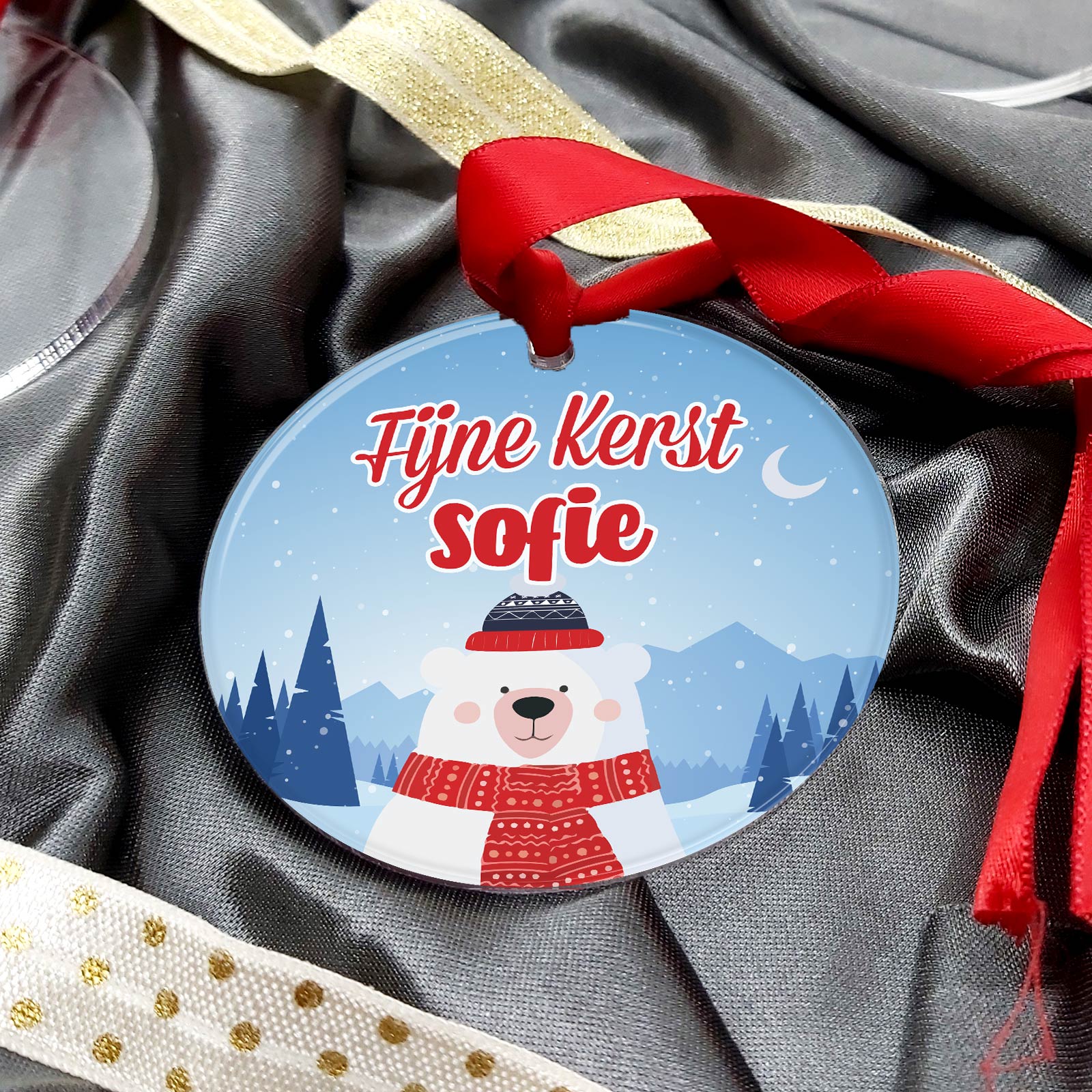 Eisbär Weihnachtsdeko personalisiert