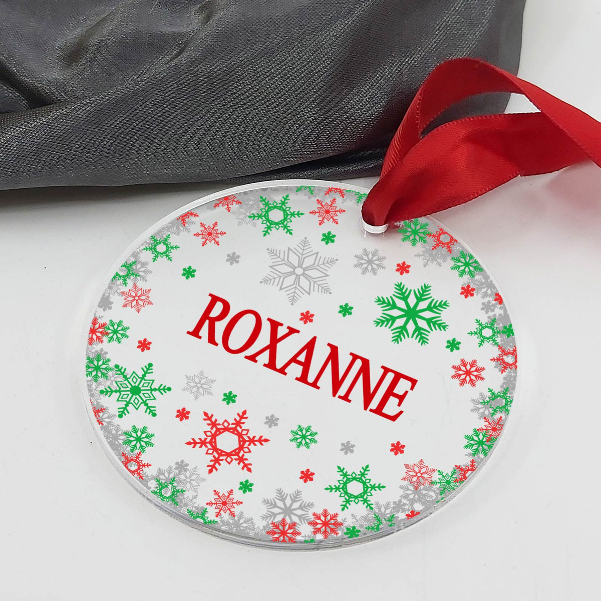 Personalisierte Schneeflocken Weihnachtsdeko aus Plexiglas