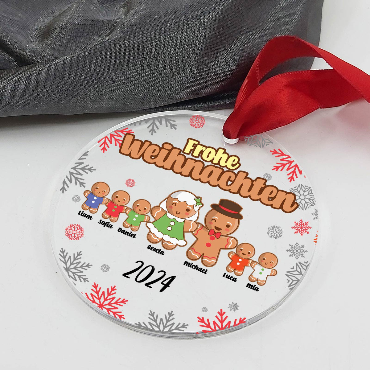 Lebkuchen Familie - Plexiglas Weihnachtsdeko