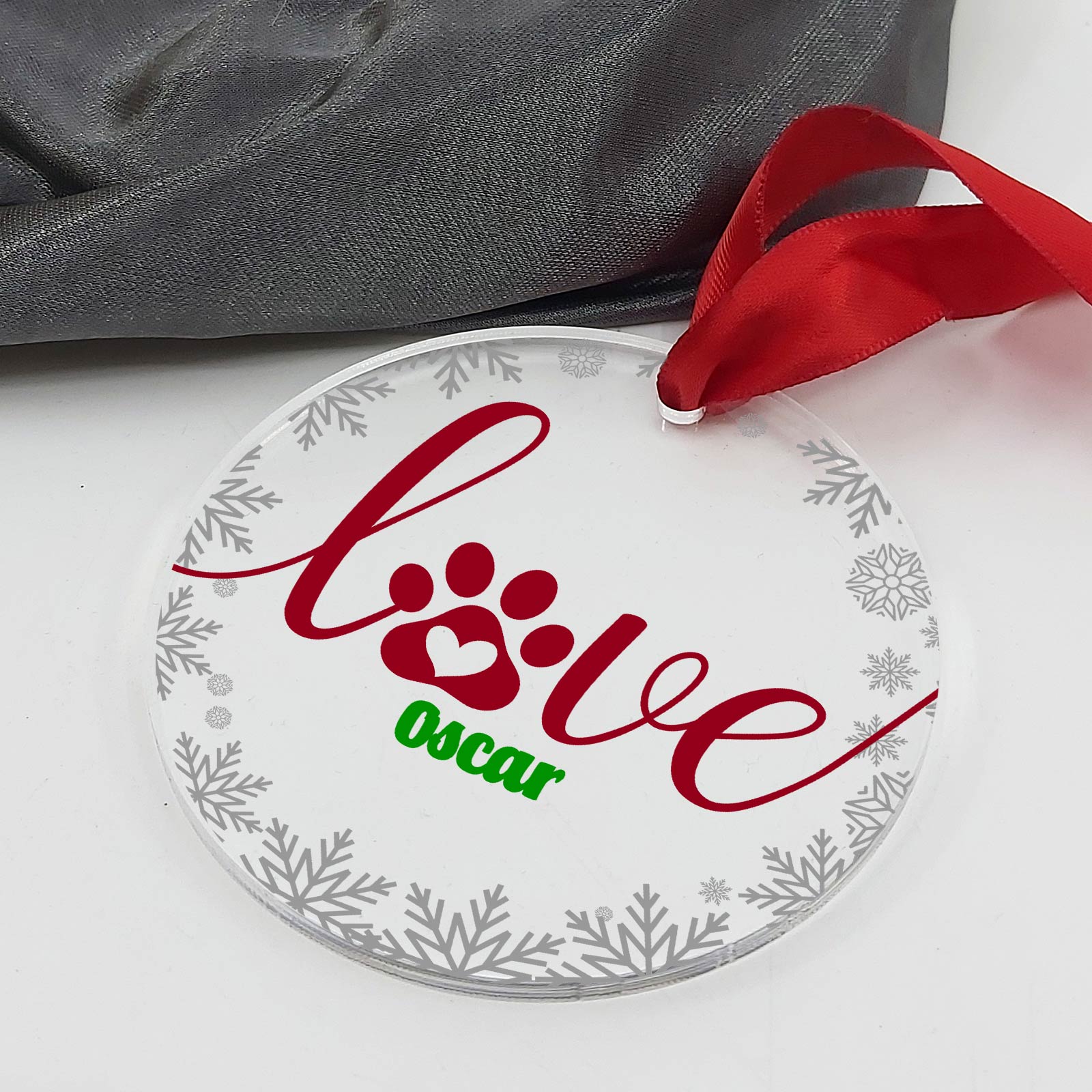 Liebe hat 4 Beine - Weihnachtsdeko aus Plexiglas